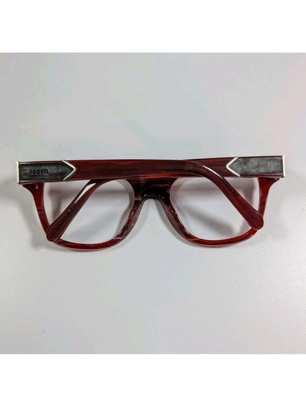 Fossil Womens 51mm Red Horn FOS6075 YAB Oversized Square Eyeglass Frames Eyewear